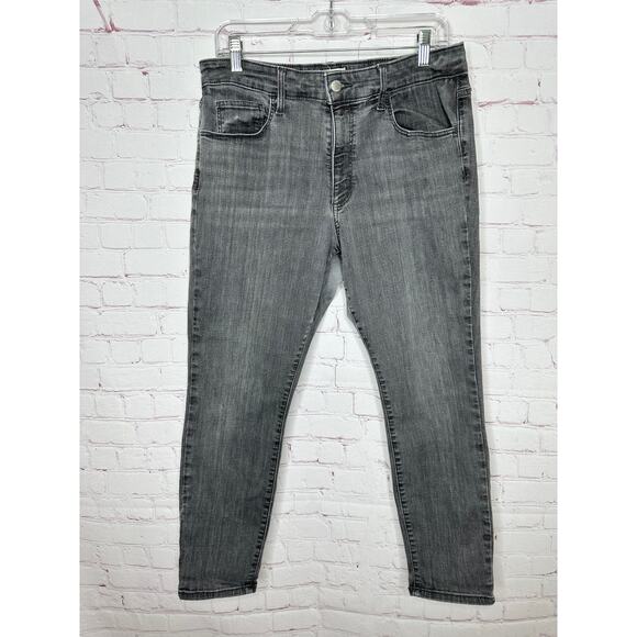 Universal Thread Grey High Rise Skinny Jeans Womens Size 14 32 Short - Picture 1 of 5